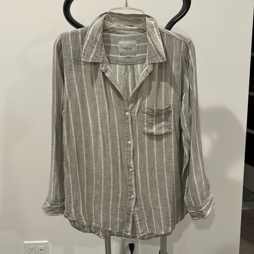 Rails Linen Long Sleeve Button Down - image 1